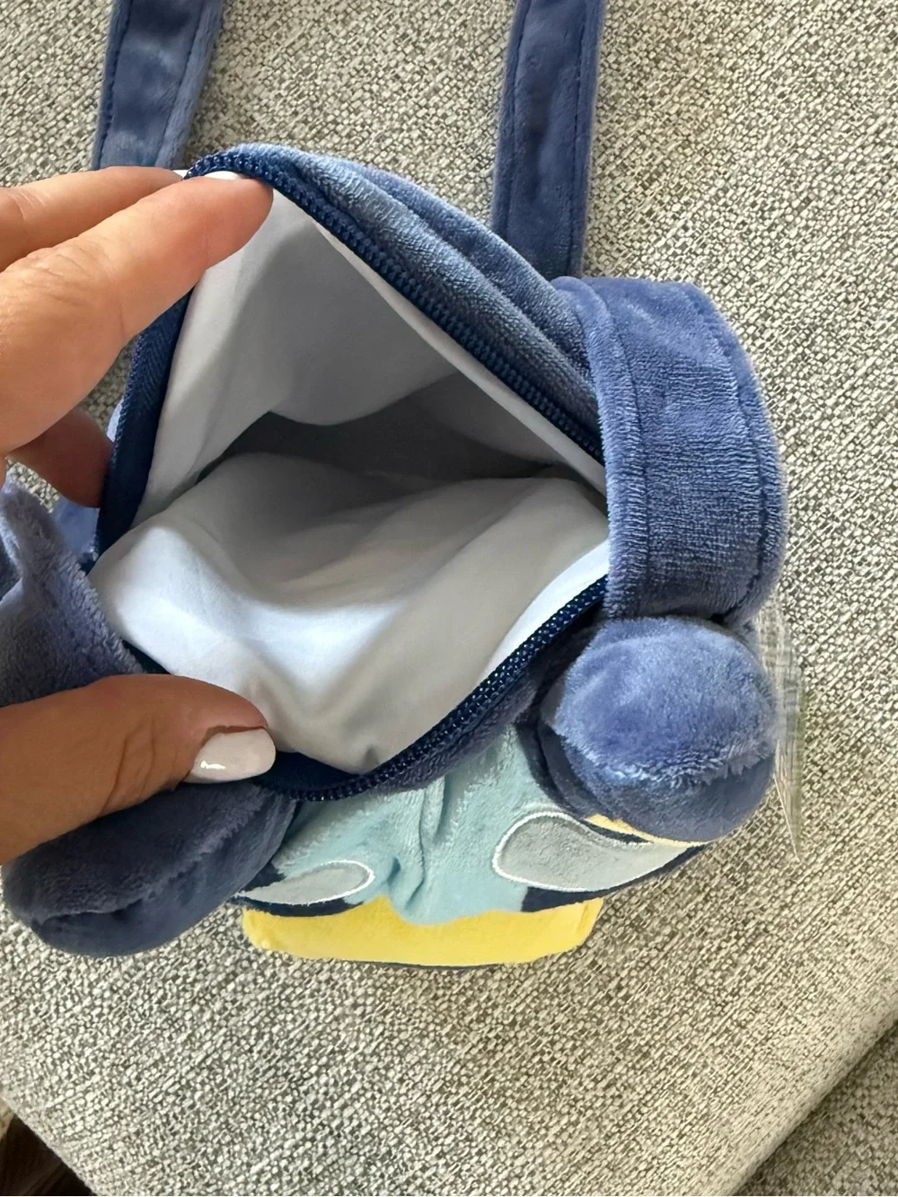 Bluey Plush Kids Crossbody Bag in Navy & Light Blue